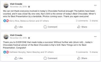 2018 chocolate festival winners